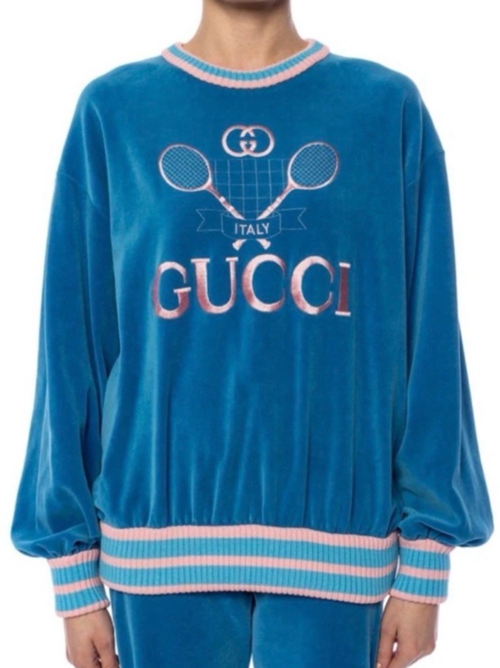 GUCCI Sky Blue - Teal Cuffed Joggers / Size S